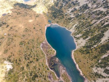 Bulgaristan 'ın Balık gölleri yakınlarındaki Rila Dağı' nın şaşırtıcı hava manzarası