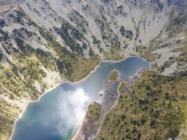 Bulgaristan 'ın Balık gölleri yakınlarındaki Rila Dağı' nın şaşırtıcı hava manzarası