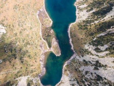 Bulgaristan 'ın Balık gölleri yakınlarındaki Rila Dağı' nın şaşırtıcı hava manzarası