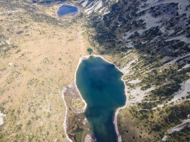 Bulgaristan 'ın Balık gölleri yakınlarındaki Rila Dağı' nın şaşırtıcı hava manzarası