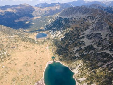Bulgaristan 'ın Balık gölleri yakınlarındaki Rila Dağı' nın şaşırtıcı hava manzarası