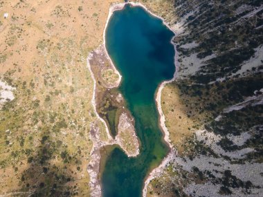 Bulgaristan 'ın Balık gölleri yakınlarındaki Rila Dağı' nın şaşırtıcı hava manzarası