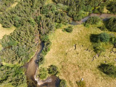 Bulgaristan 'ın Balık gölleri yakınlarındaki Rila Dağı' nın şaşırtıcı hava manzarası