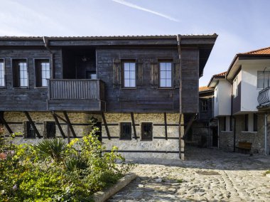 Bulgaristan 'ın Burgaz Bölgesi' nin Nessebar kentinin Büyüleyici Panoraması