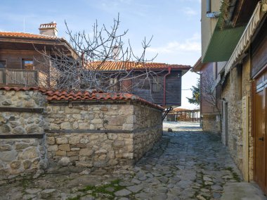 Bulgaristan 'ın Burgaz Bölgesi' nin Nessebar kentinin Büyüleyici Panoraması