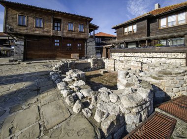 Bulgaristan 'ın Burgaz Bölgesi' nin Nessebar kentinin Büyüleyici Panoraması