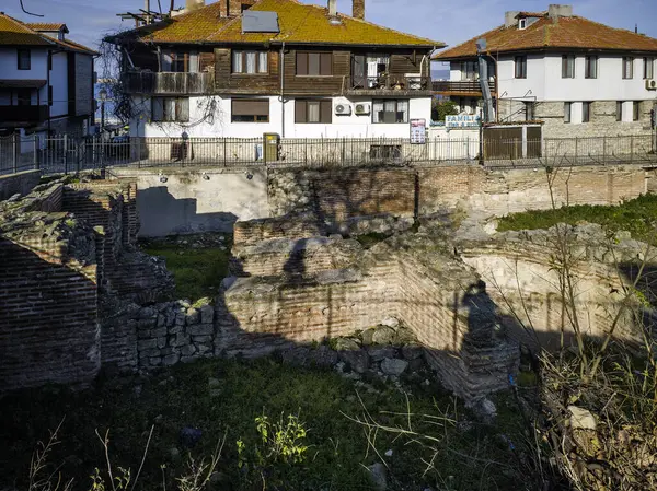 Bulgaristan 'ın Burgaz Bölgesi' nin Nessebar kentinin Büyüleyici Panoraması