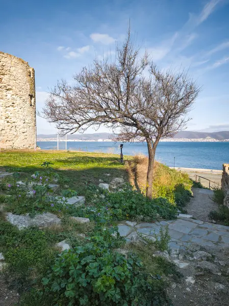 Bulgaristan 'ın Burgaz Bölgesi' nin Nessebar kentinin Büyüleyici Panoraması