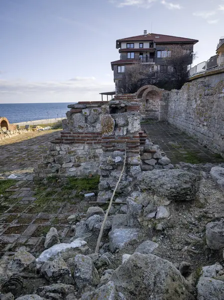 Bulgaristan 'ın Burgaz Bölgesi' nin Nessebar kentinin Büyüleyici Panoraması