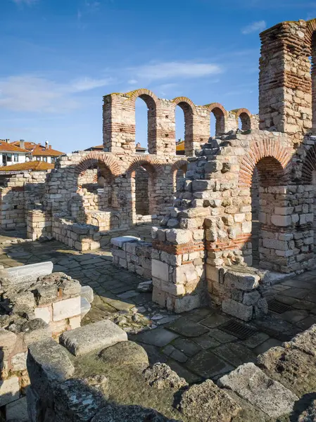 Bulgaristan 'ın Burgaz Bölgesi' nin Nessebar kentinin Büyüleyici Panoraması