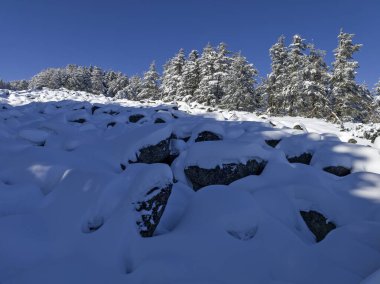 Bulgaristan 'ın Sofya Şehir Bölgesi, Vitosha Dağı' nın İnanılmaz Kış Panoraması