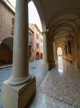 Bologna şehir merkezinin muhteşem Panoraması, Emilia-Romagna, İtalya