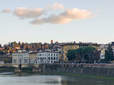 Floransa, Toskana Bölgesi, İtalya 'nın Eski Şehir Panoraması