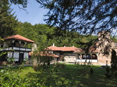 Sırbistan 'ın St. John İlahiyatçısı Ortaçağ Poganovo Manastırı' nın şaşırtıcı manzarası