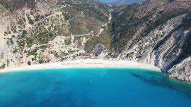 Myrtos Sahili, Cephalonia, İyon Adaları, Yunanistan