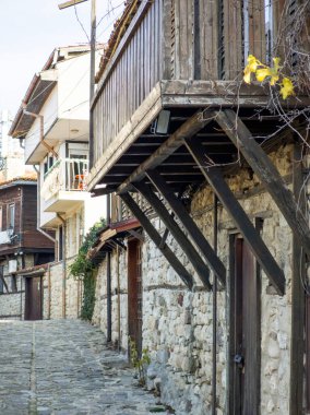 Bulgaristan 'ın Burgaz Bölgesi' nin Nessebar kentinin Büyüleyici Panoraması