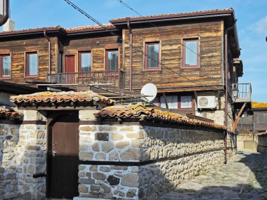 Bulgaristan 'ın Burgaz Bölgesi' nin Nessebar kentinin Büyüleyici Panoraması