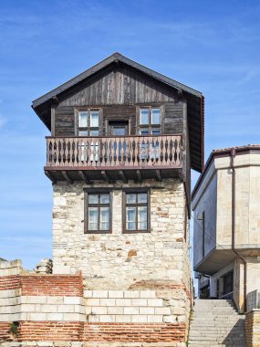 Bulgaristan 'ın Burgaz Bölgesi' nin Nessebar kentinin Büyüleyici Panoraması