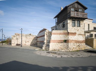 Bulgaristan 'ın Burgaz Bölgesi' nin Nessebar kentinin Büyüleyici Panoraması