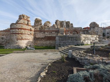 Bulgaristan 'ın Burgaz Bölgesi' nin Nessebar kentinin Büyüleyici Panoraması