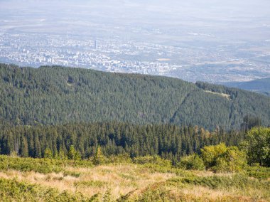 Bulgaristan 'ın Vitosha Dağı' nın şaşırtıcı sonbahar manzarası