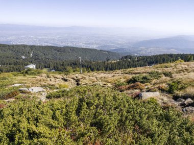 Bulgaristan 'ın Vitosha Dağı' nın şaşırtıcı sonbahar manzarası