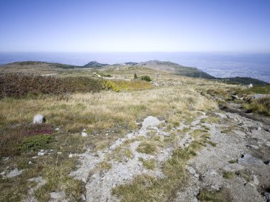 Bulgaristan 'ın Vitosha Dağı' nın şaşırtıcı sonbahar manzarası