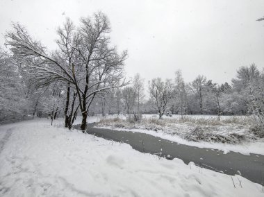 Bulgaristan 'ın Sofya kentindeki South Park' ın şaşırtıcı kış manzarası