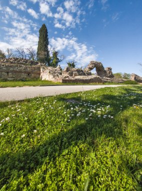 Ruins of Roman fortifications in ancient city of Diocletianopolis, town of Hisarya, Plovdiv Region, Bulgaria