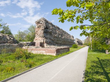 Ruins of Roman fortifications in ancient city of Diocletianopolis, town of Hisarya, Plovdiv Region, Bulgaria