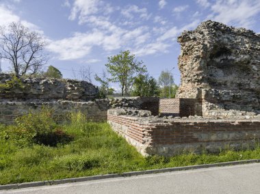 Ruins of Roman fortifications in ancient city of Diocletianopolis, town of Hisarya, Plovdiv Region, Bulgaria