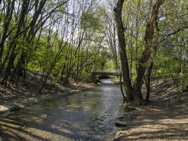 Bulgaristan 'ın Sofya kentindeki South Park' ın Muhteşem Bahar Panoraması