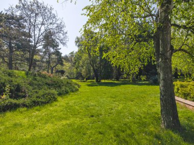 Bulgaristan 'ın Sofya kentindeki South Park' ın Muhteşem Bahar Panoraması
