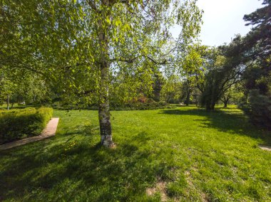 Bulgaristan 'ın Sofya kentindeki South Park' ın Muhteşem Bahar Panoraması