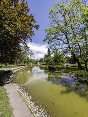 Bulgaristan 'ın Sofya kentindeki Borisova gradina (Boris Garden)' ın İnanılmaz Baharı