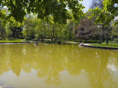 Bulgaristan 'ın Sofya kentindeki Borisova gradina (Boris Garden)' ın İnanılmaz Baharı