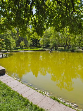 Bulgaristan 'ın Sofya kentindeki Borisova gradina (Boris Garden)' ın İnanılmaz Baharı