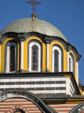 Bulgaristan 'ın Kyustendil Bölgesi, Rila (Rila Manastırı) Ortodoks Manastırı' nın sonbahar manzarası