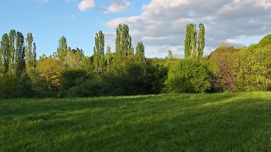 Bulgaristan 'ın Sofya kentindeki South Park' ın Muhteşem Bahar Panoraması