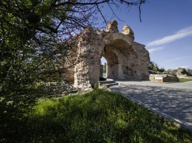 Ruins of Roman fortifications in ancient city of Diocletianopolis, town of Hisarya, Plovdiv Region, Bulgaria