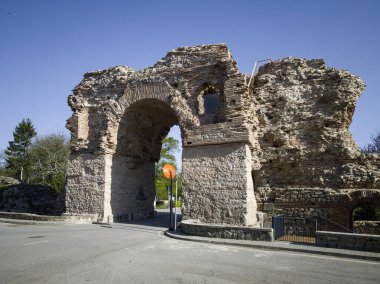 Ruins of Roman fortifications in ancient city of Diocletianopolis, town of Hisarya, Plovdiv Region, Bulgaria