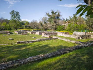 Ruins of Roman fortifications in ancient city of Diocletianopolis, town of Hisarya, Plovdiv Region, Bulgaria