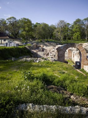 Ruins of Roman fortifications in ancient city of Diocletianopolis, town of Hisarya, Plovdiv Region, Bulgaria