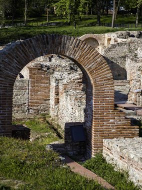 Ruins of Roman fortifications in ancient city of Diocletianopolis, town of Hisarya, Plovdiv Region, Bulgaria