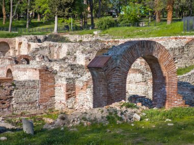 Ruins of Roman fortifications in ancient city of Diocletianopolis, town of Hisarya, Plovdiv Region, Bulgaria