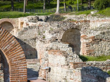 Ruins of Roman fortifications in ancient city of Diocletianopolis, town of Hisarya, Plovdiv Region, Bulgaria
