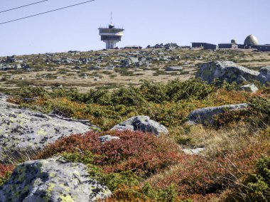 Bulgaristan 'ın Cherni Vrah zirvesi yakınlarındaki Vitosha Dağı' nın şaşırtıcı sonbahar manzarası