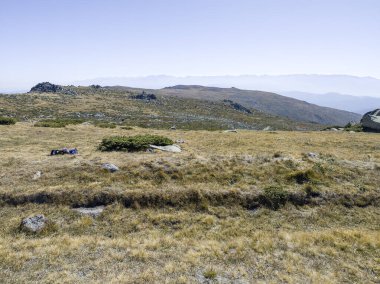 Bulgaristan 'ın Cherni Vrah zirvesi yakınlarındaki Vitosha Dağı' nın şaşırtıcı sonbahar manzarası