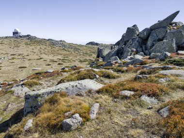 Bulgaristan 'ın Cherni Vrah zirvesi yakınlarındaki Vitosha Dağı' nın şaşırtıcı sonbahar manzarası