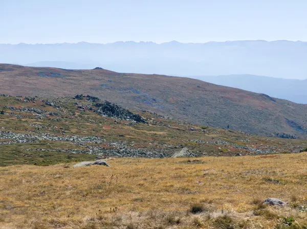Bulgaristan 'ın Cherni Vrah zirvesi yakınlarındaki Vitosha Dağı' nın şaşırtıcı sonbahar manzarası